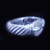David Yurman Sterling Silver Belt Bracelet with Diamonds