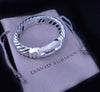 David Yurman Sterling Silver Belt Bracelet with Diamonds