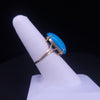 Custom Made Vintage Ring with Turquoise in 18K Yellow Gold, Size: 7.25