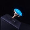 Custom Made Vintage Ring with Turquoise in 18K Yellow Gold, Size: 7.25