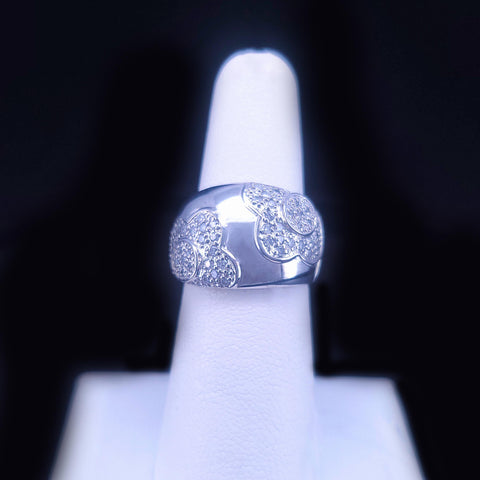 Custom-Made Diamond Wedding Band Ring in 14K White Gold