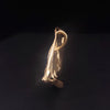 Custom Made Antique Fish Pendant in 14K Yellow Gold witih Diamonds