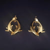 Custom Made  Dolphins Earrings in 14K Yellow Gold