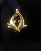 Custom Made  Dolphins Earrings in 14K Yellow Gold