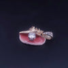 Custom Made Antique Pendant in 14K Yellow Gold with Diamonds