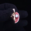 Custom Made Antique Pendant in 14K Yellow Gold with Diamonds