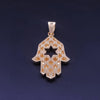 Custom Made Hamza Pendant in 14K Yellow Gold - We Have 9 Different Colors