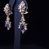 Blue Sapphire and Diamond Set. Made in Italy 18K Yellow Gold