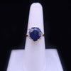 Blue Sapphire and Diamond Set. Made in Italy 18K Yellow Gold