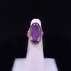 Vintage Custom Made Amethyst Statement Ring Size: 3.5