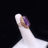 Vintage Custom Made Amethyst Statement Ring Size: 3.5