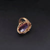 Vintage Custom Made Amethyst Statement Ring Size: 3.5