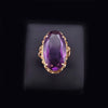 Vintage Custom Made Amethyst Statement Ring Size: 3.5