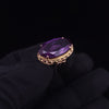 Vintage Custom Made Amethyst Statement Ring Size: 3.5