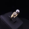 Tahitian Pearl & Diamond Ring