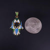 Custom Made Hamza Pendant in 14K Yellow Gold - We Have 9 Different Colors