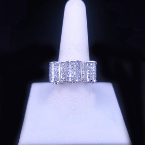 Men's Custom Made 14k White Gold Ring with 2.75ct Diamond