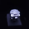 Custom Made Massive White Gold Ring with 2.2ct Diamonds in 14K White Gold