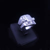 Custom Made Massive White Gold Ring with 2.2ct Diamonds in 14K White Gold
