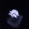 Custom Made Massive White Gold Ring with 2.2ct Diamonds in 14K White Gold