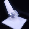 Custom Made Three Level Ring in 14k White Gold with 3.5ct Diamonds