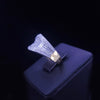 Custom Made Two Tone Platinum and 18k Gold Ring with Diamonds