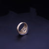 Custom Made Two Tone Platinum and 18k Gold Ring with Diamonds