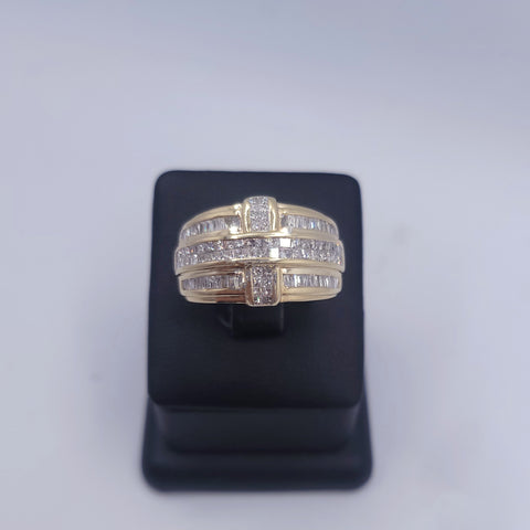 Sparkle Men's 14k Yellow Gold Ring with 2.75ct Diamonds