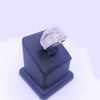 Custom Made Ring in 14k White Gold Square Ring with Diamonds