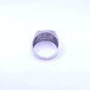 Custom Made Ring in 14k White Gold Square Ring with Diamonds