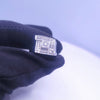 Custom Made Ring in 14k White Gold Square Ring with Diamonds