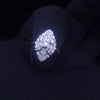 Custom Made Romb Shape Ring in Platinum with Diamonds
