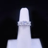 Custom Made Platinum Ring with Diamonds, Resizable