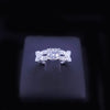 Custom Made Platinum Ring with Diamonds, Resizable