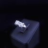 Custom Made Platinum Ring with Diamonds, Resizable