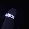 Custom Made Platinum Ring with Diamonds, Resizable