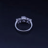 Custom Made Platinum Ring with Diamonds, Resizable