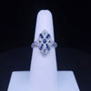 Custom Made Ring in Platinum with Sapphires & Diamond
