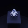 Custom Made Ring in Platinum with Sapphires & Diamond