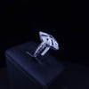 Custom Made Ring in Platinum with Sapphires & Diamond