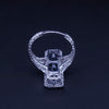Custom Made Ring in Platinum with Sapphire & Diamonds