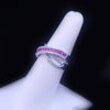 Ruby and Diamond Statement Ring in 14K White Gold Size 6.75