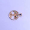 Custom Made Tree of Life Pendant with MultiStone in 14K Yellow Gold