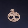 Custom Made Tree of Life Pendant with MultiStone in 14K Yellow Gold