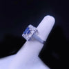 Custom Made Ceylon Sapphire Ring With Diamonds in Platinum