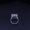 Custom Made Ceylon Sapphire Ring With Diamonds in Platinum
