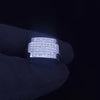 Men's Custom Made 14k White Gold Ring with Diamonds