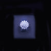 Custom Made Flower Cocktail Ring in 14K White Gold with Diamonds