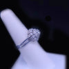 Custom Made Flower Cocktail Ring in 14K White Gold with Diamonds