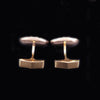 Custom Made Double Eagle Cufflinks in 14K Yellow Gold with Malachite